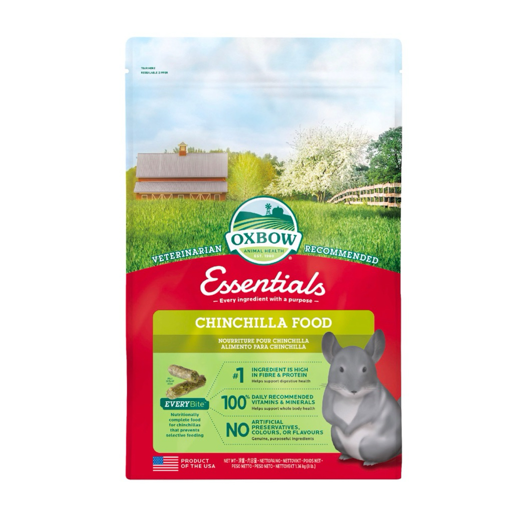 Oxbow Essentials Chinchilla Food อาหารเม็ดสำหรับชินชิลล่า ขนาด 1.36 kg