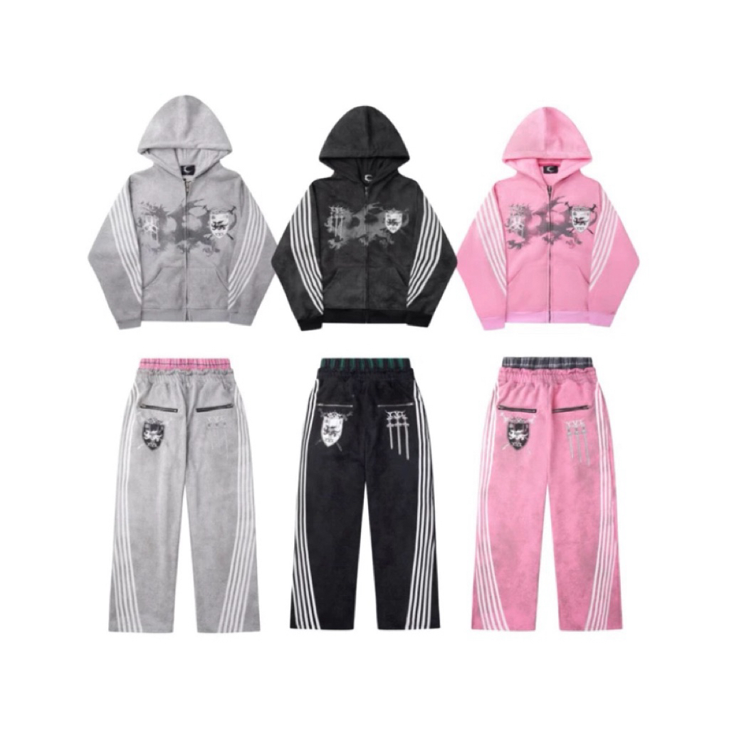 Pre-order (14-20days) แบรนด์เวียดนาม 🇻🇳 COZY | ROYAL KNIGHT CLUB TRACKSUIT SET💗