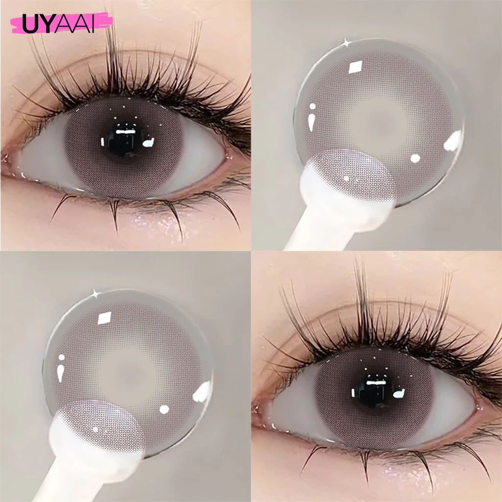 คอนแทคเลนส์ [0.00~-6.00] คอนแทคเลนส์สี UYAAI x FRESHLADY Blissful Hues series 14.5mm Blue Pink monthly L SIZE