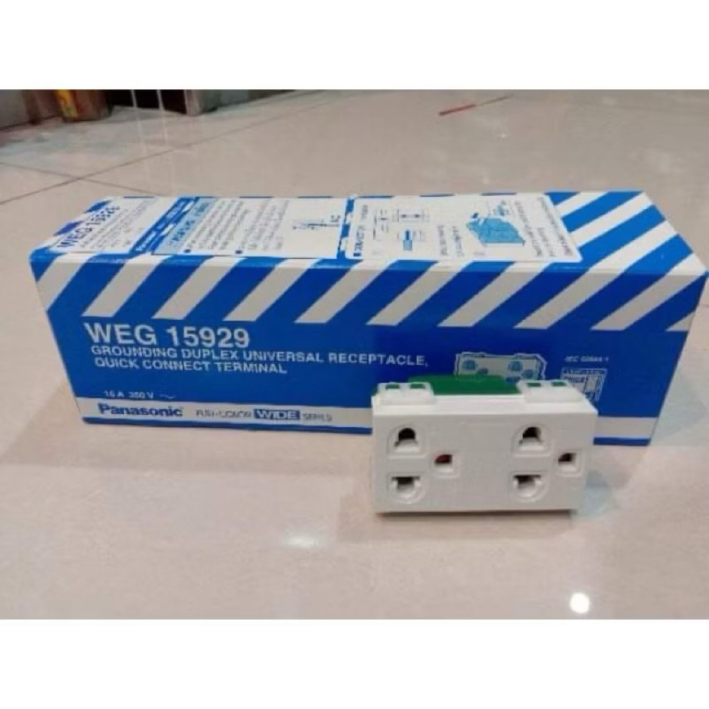 Panasonic WEG15929 /ต่อชิ้น ปลั๊กกราวคู่