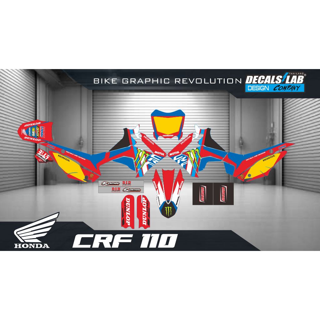 สติกเกอร์แต่ง CRF 110 ลายปี 2026 Monster