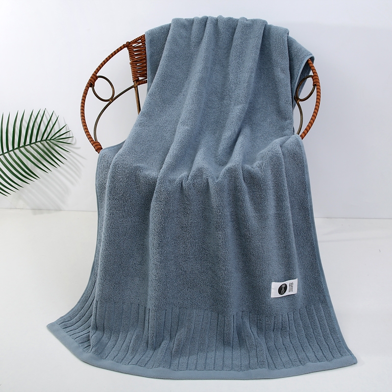 ผ้าเช็ดตัว ผ้าขนหนูเช็ดตัว ขนาด70x140 ซม380g นุ่มและดูดซับไม่เป็นขุย คอตตอน 100% - รูปที่ 3