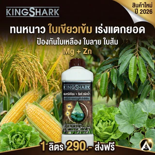 KINGSHARK ปุ๋ย แมกนีเซียม + ซิ้งค์ (เร่งแตกยอด ใบเขียวเข้ม) ขนาด 1 ลิตร (S1)