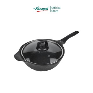 Seagull กระทะทรงลึกเคลือบลายหินอ่อน เอ็มเพอเรอร์ ขนาด 28 ซม.…