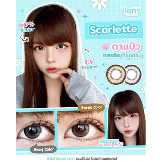 🔥คอนแทคเลนส์✨ขนาดกลาง✨Scarlett ( ilens )✨Brown/Gray