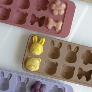 Rocou Silicone Baby Food Ice Tray 🇰🇷 พิมพ์ซิลิโคนลายสัตว์สำห…