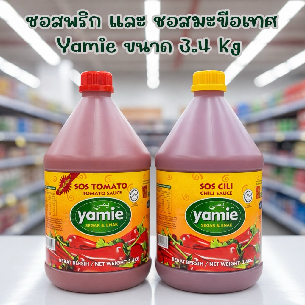 ซอส YAMIE คู่ ซอสพริก / ซอสมะเขือเทศ 3KG