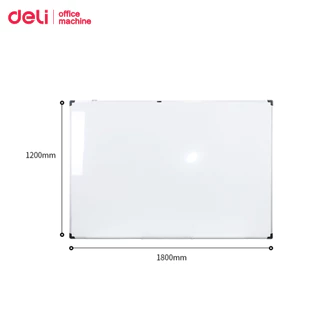 [ของขวัญฟรี] Deli กระดานไวท์บอร์ด กระดานแขวนผนัง ติดแม่เหล็กได้ ชั้นวางปากกาพับได้ WhiteBoard