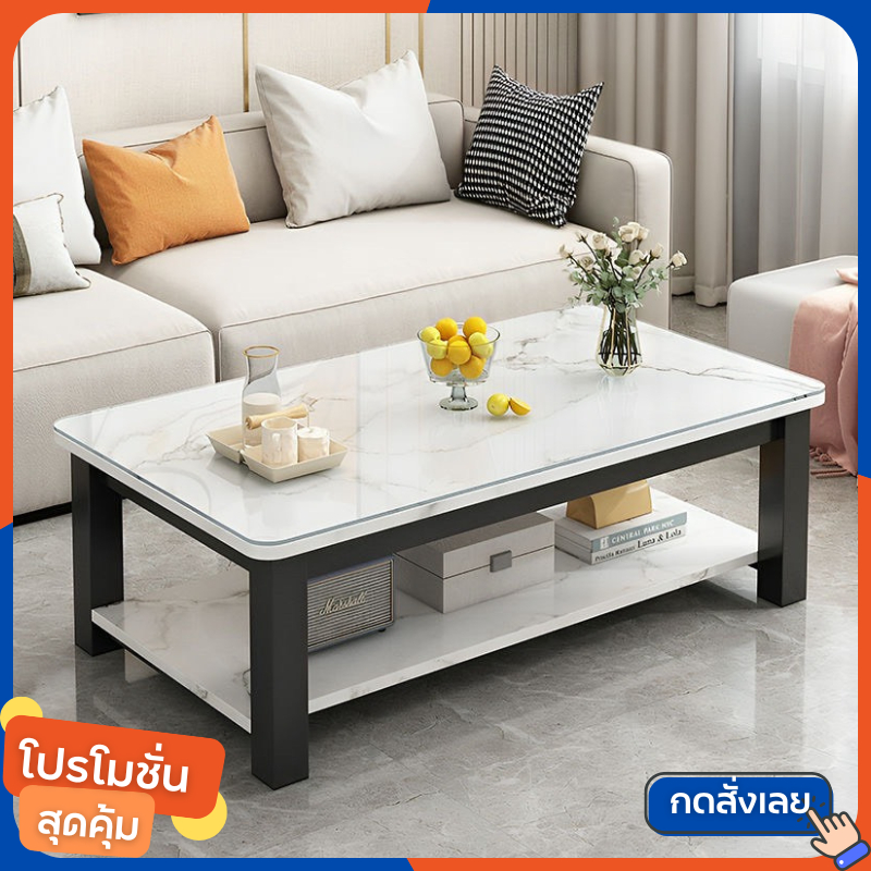 โต๊ะรับแขก โต๊ะกลางโซฟา โต๊ะโซฟา ลายหินอ่อน สินค้าใหม่ในสต็อก ห้องนั่งเล่นสร้างสรรค์อพาร์ทเมนต์ขนาดเล็กหรูหราเบาๆ