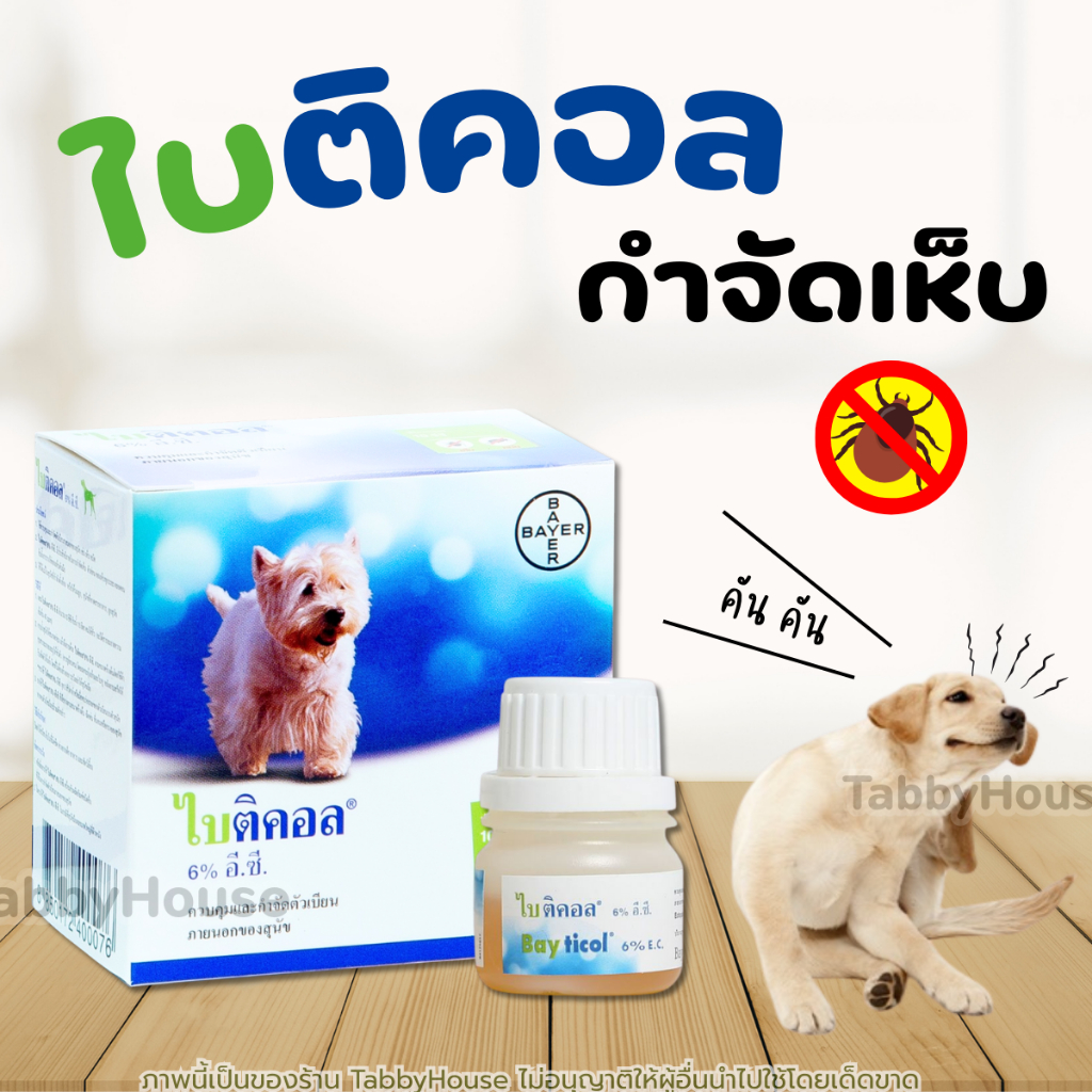 [แท้💯] Bayticol 6% EC สูตรเข้มข้น กำจัดเห็บหมัดครบวงจร ผสมน้ำใช้ได้ทั้งตัวสัตว์และพื้นที่ ขนาด 10 ML