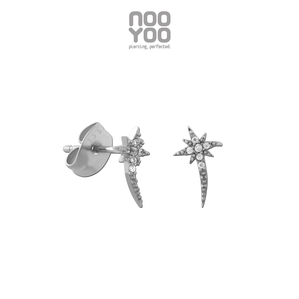 NooYoo ต่างหูสำหรับผิวแพ้ง่าย Starlight Surgical Steel