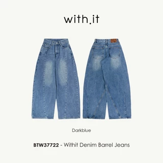 Withit Denim Barrel Jeans กางเกงยีนส์บาร์เรล - BTW37722