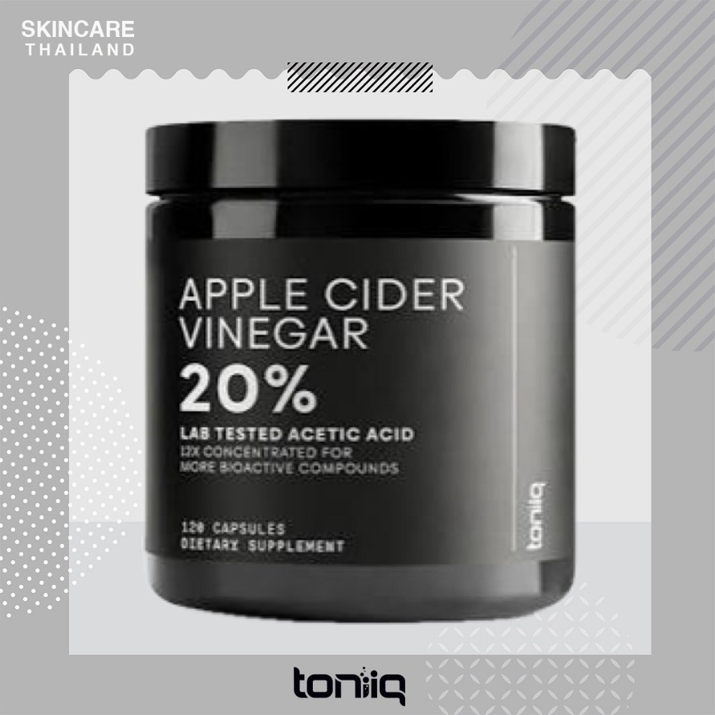 Toniiq Apple Cider Vinegar 120 Capsules ACV แอปเปิ้ลไซเดอร์ เหมาะสำหรับผู้ที่ใส่ใจดูแลสุขภาพโดยรวม