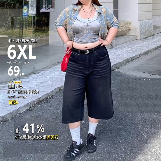 5 สี กางเกงยีนส์ขากระบอก S-6XL ทรงหลวมขากว้างใส่ได้ทั้งเอวสูง เอวต่ำ ผ้าใส่สบาย