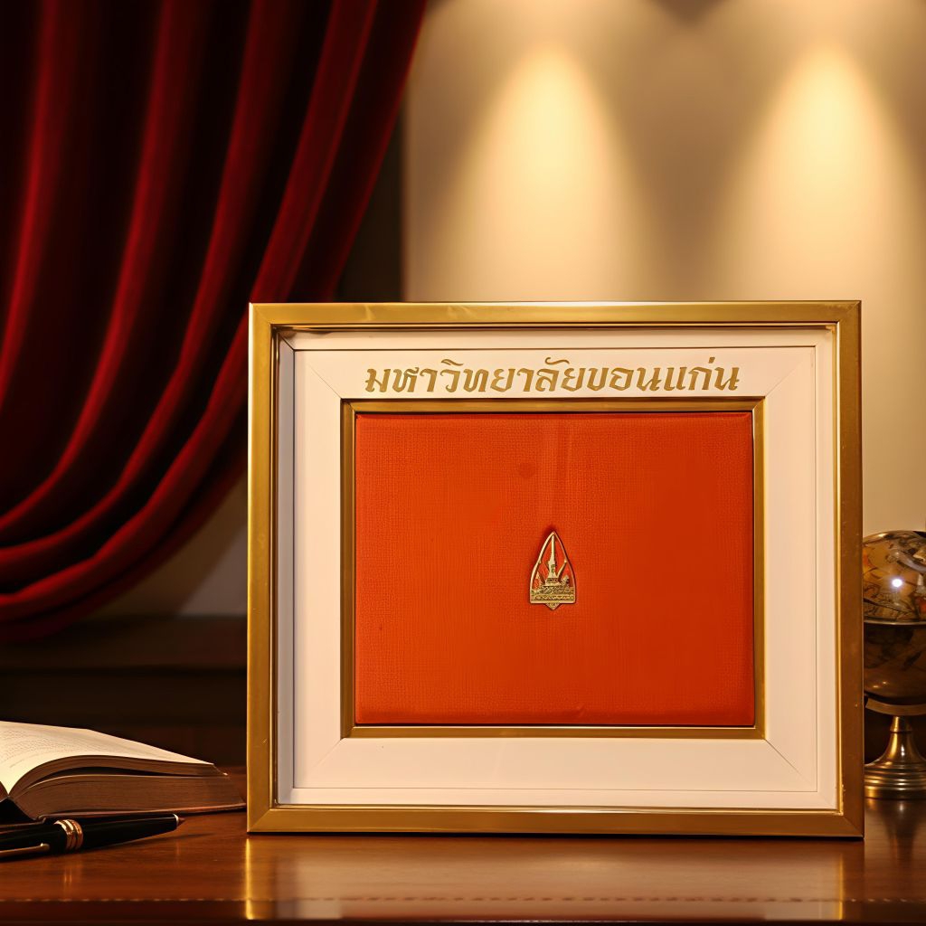 PP-SHOP กรอบใส่ปริญญาบัตร แบบ 1 ช่อง สีขาวทอง