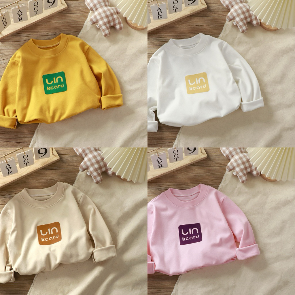 เสื้อกันหนาวแขนยาวเด็ก เนื้อผ้านุ่มใส่สบาย พร้อมจัดส่ง