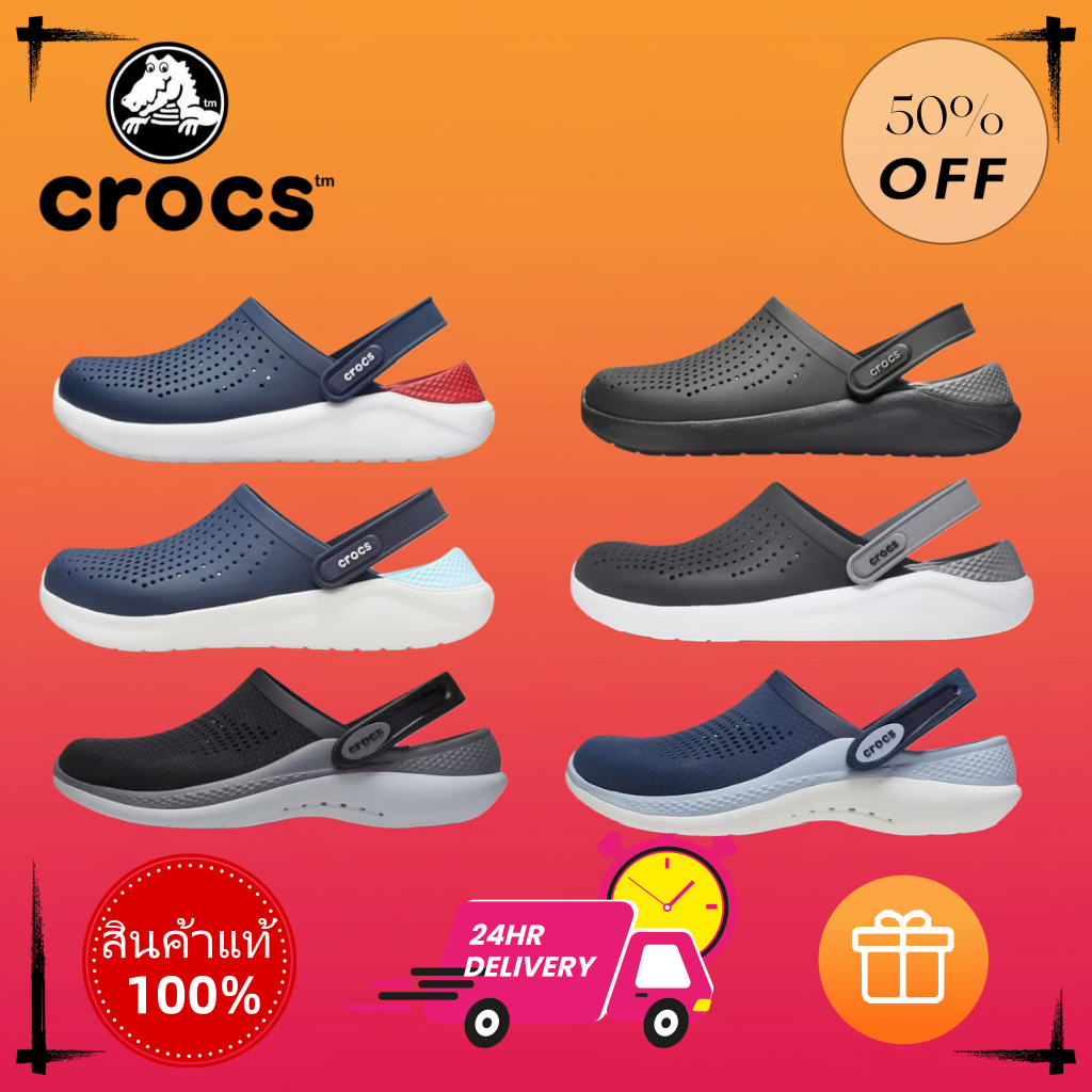 Crocs LiteRide 360 Clog รองเท้าแตะโฟมนุ่ม ใส่สบาย ระบายอากาศดี มีหลายสี พร้อมส่ง