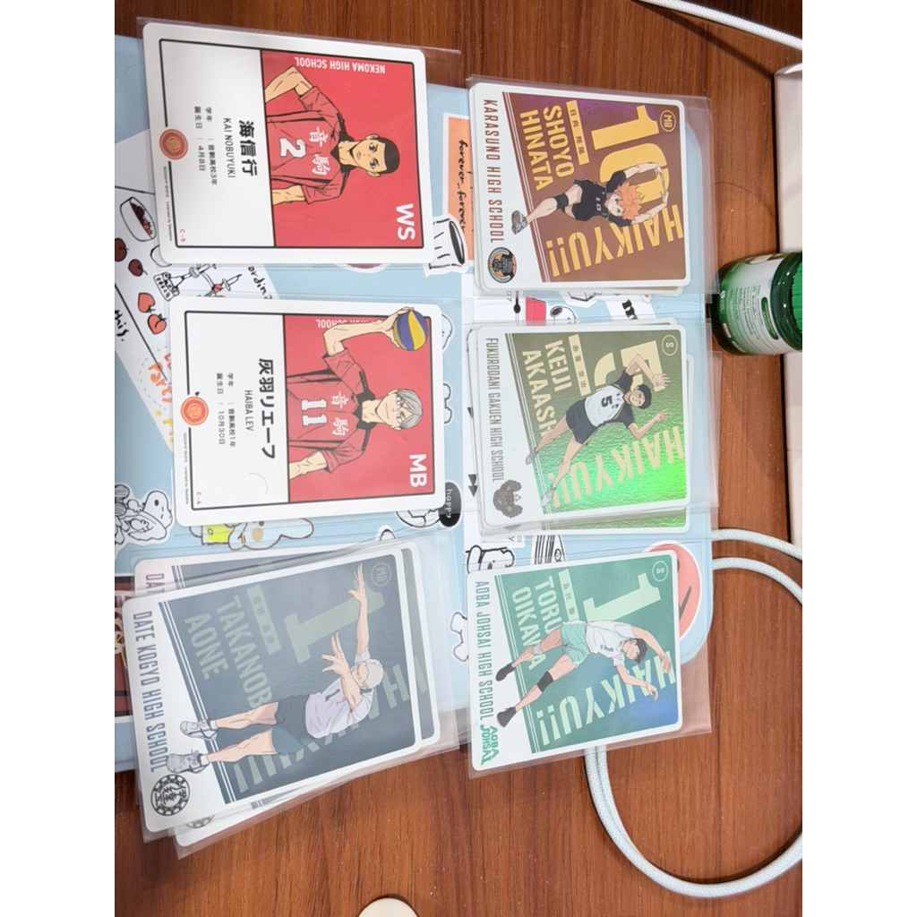 haikyuu การ์ด Ani-one Pop-up store ระบุตัวละครที่ช่องหมายเหตุ
