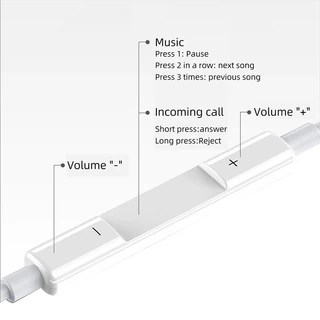 【รับประกัน 1 ปี】หูฟัง ไมโครโฟนในตัว โทร และเล่นเกม อินเทอร์เฟซ Type-C/IP7-IP14/ 3.5 มม. สำหรับ iOS และ Android