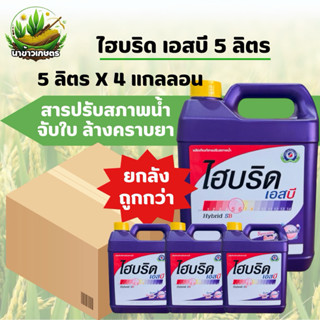 ยกลัง ไฮบริด เอสบี 5ลิตรx4แกลลอน สารปรับสภาพน้ำ จับใบ ล้างคร…
