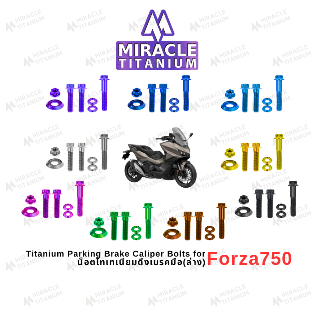 Honda Forza750 Titanium Parking Brake Caliper Bolts น็อตไทเทเนียมดึงเบรคมือ(ล่าง)