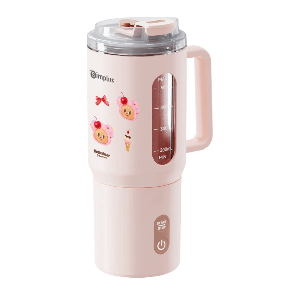 ซิมพลัส X บัตเตอร์แบร์ แก้วปั่นพกพาไร้สาย รุ่น ZZJH011PKBC-BB 500 มล.