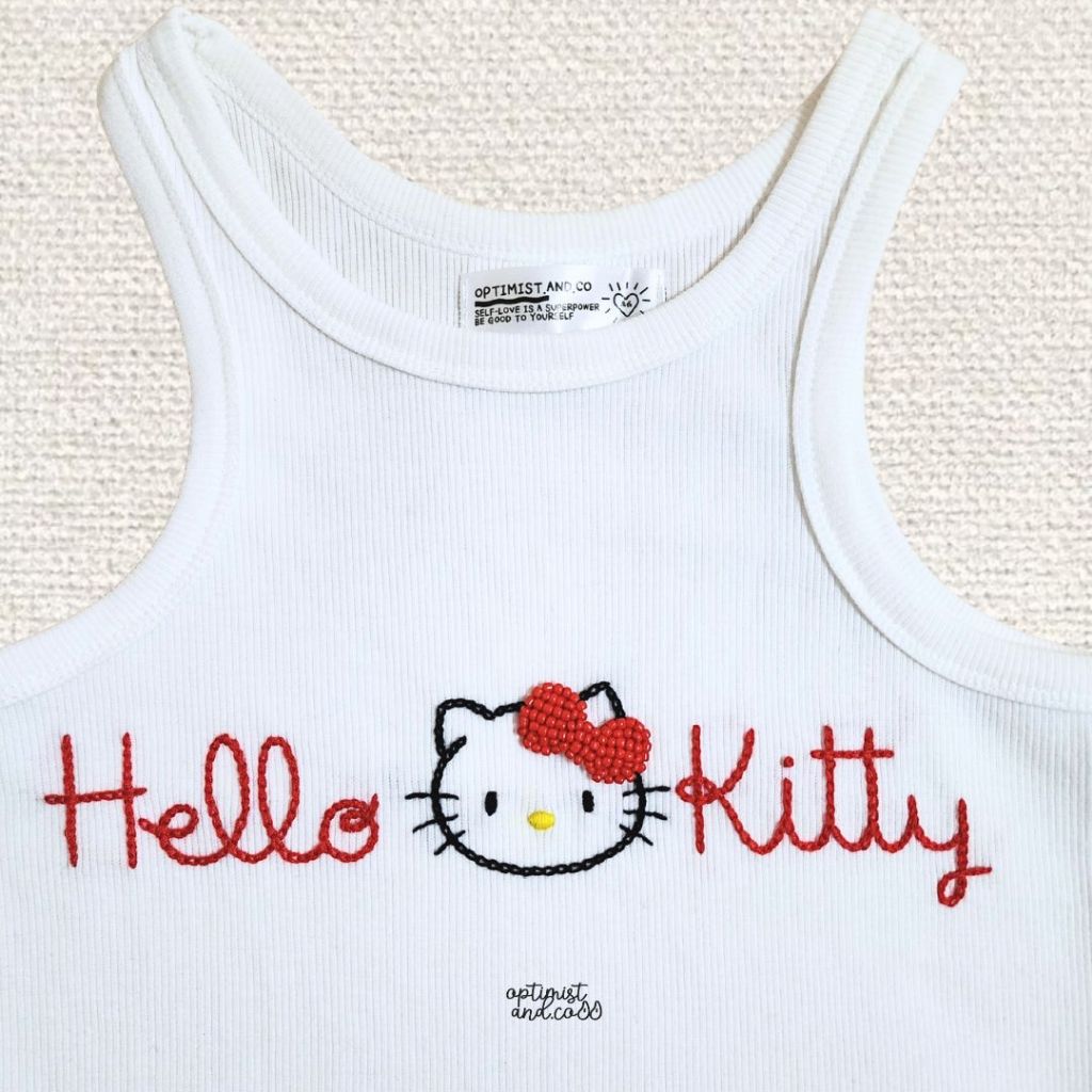 [Pre-order] Tank Top เสื้อกล้ามปักลาย Hello Kitty ♥ *Handmade100%