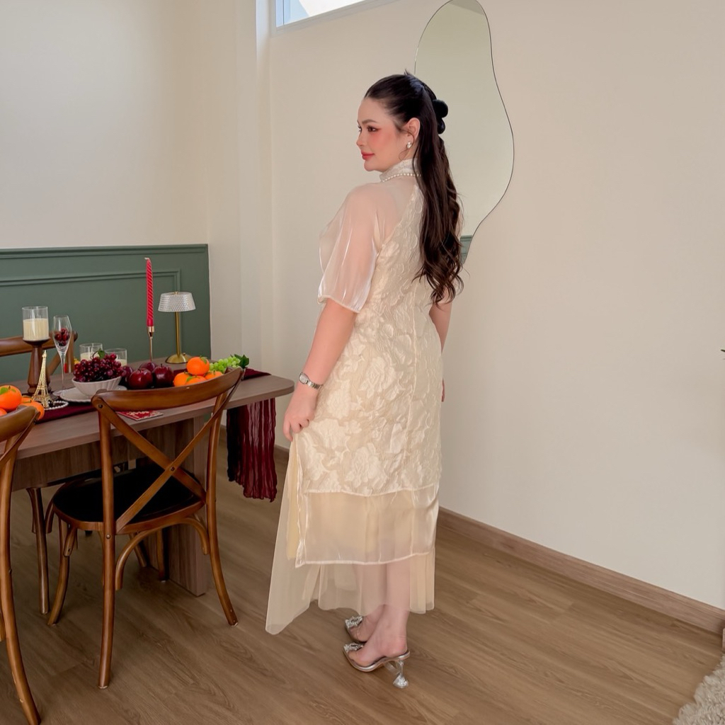 Lady M | Fu Grace set มีให้เลือก M-3XL เอาใจสาวๆ ต้อนรับเทศกาลตรุษจีน สวย เรียบหรู สุภาพ ใส่ออกงาน ทำงาน รับอั่งเปา ราคา ถูกที่สุด ดีลบีเคเค แกลเลอรีภาพที่ 5