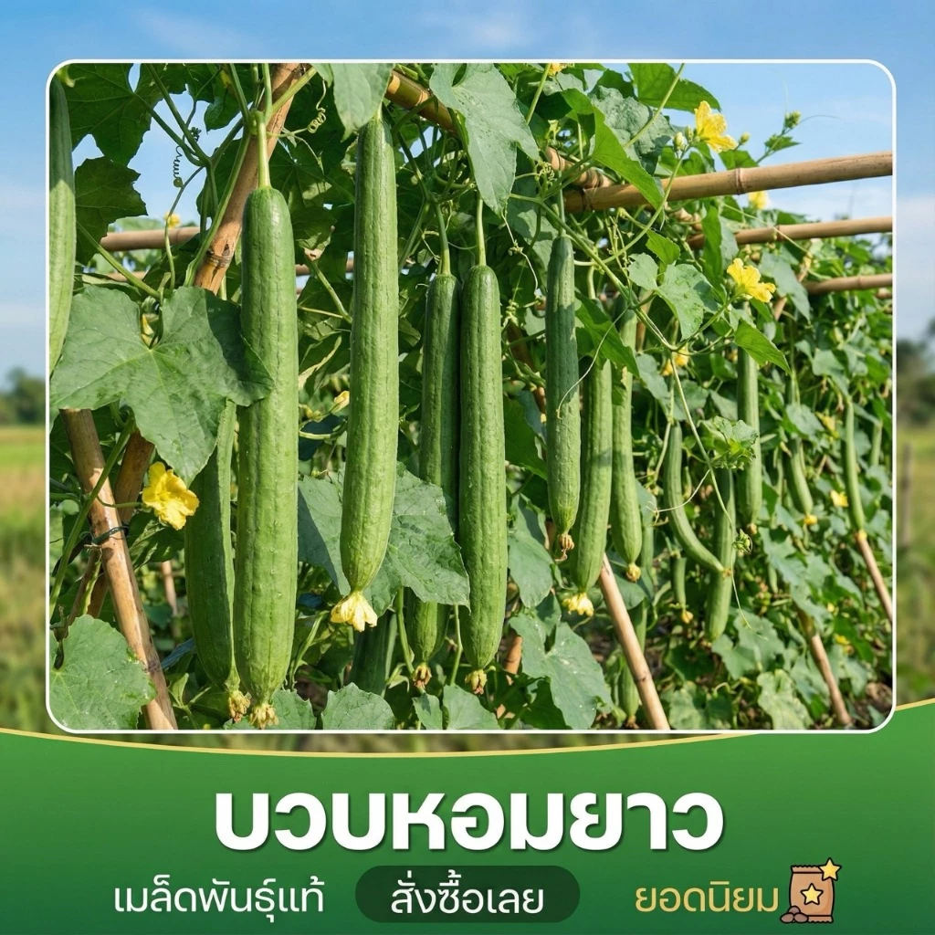 บวบหอมยาว 20-120 เมล็ด เมล็ดพันธุ์อินทรีย์ออแกนิค ดูแลง่าย ☀️ทนแล้ง 🪴ปลูกได้ทุกที่ (ซื้อ 10 แถม 1 )