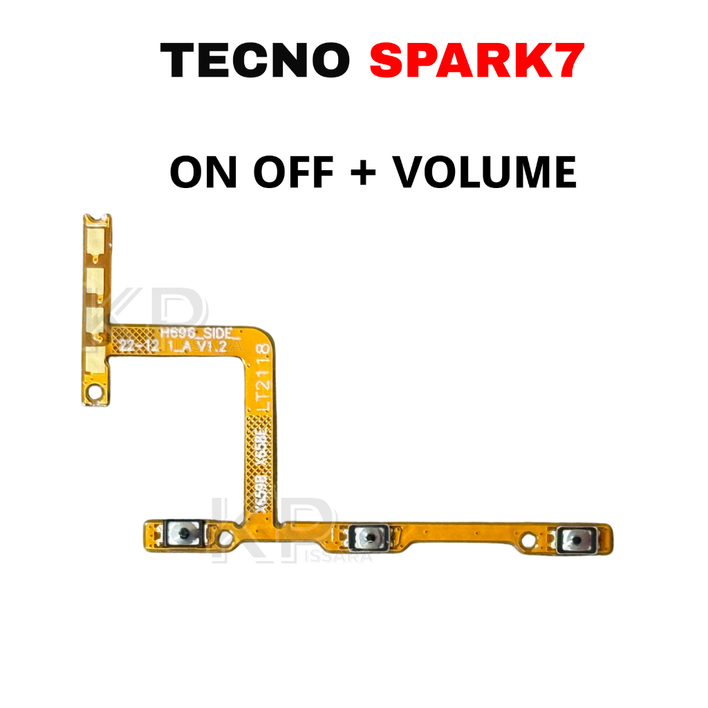แพรสวิตช์ TECNO Spark 7 / Spark 7 Pro แพรปุ่มเปิด-ปิด / เพิ่ม-ลดเสียง อะไหล่มือถือ ตรงรุ่น