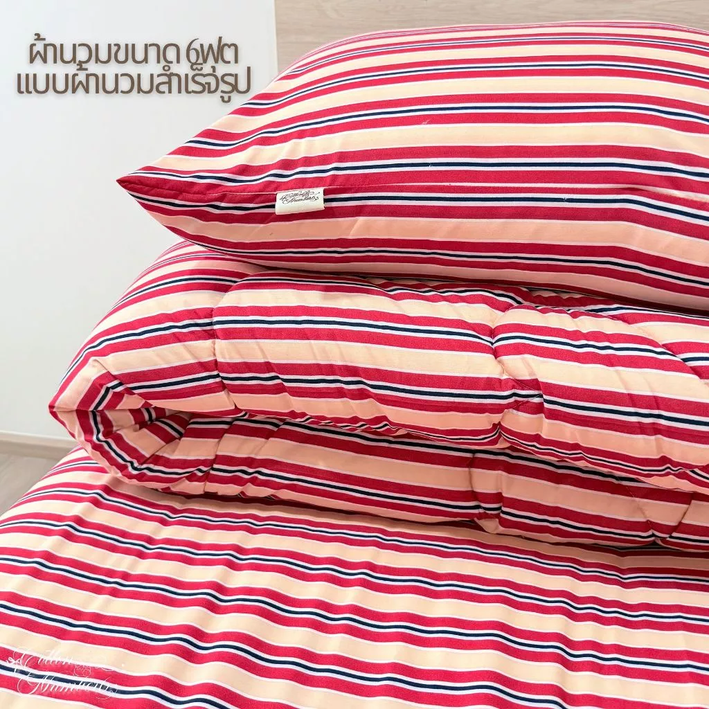 เซตผ้าปูที่นอน cottonnumber6 3 ชิ้นและ 5 ชิ้น รุ่น Vivid vibe / Sol stripe thumbnail 8