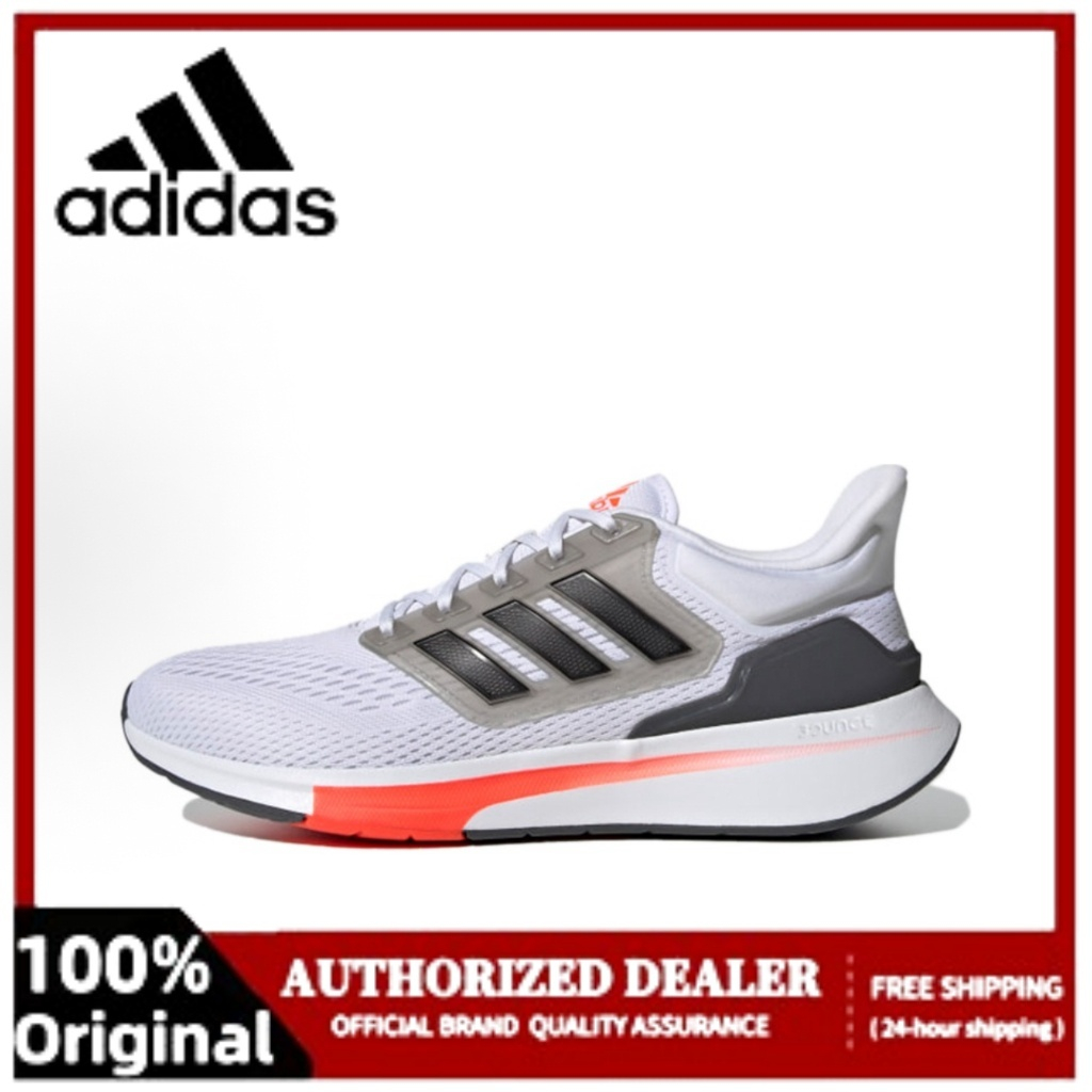 adidas EQ21 Ru สำหรับผู้ชาย รองเท้าวิ่งสีส้มสีขาว