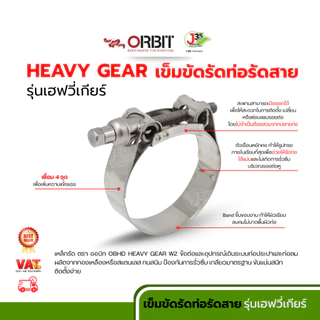 ORBIT สายรัดแรงดันสูงสแตนเลส หนา แบบใช้ประแจหมุน ไม่เป็นสนิม J35