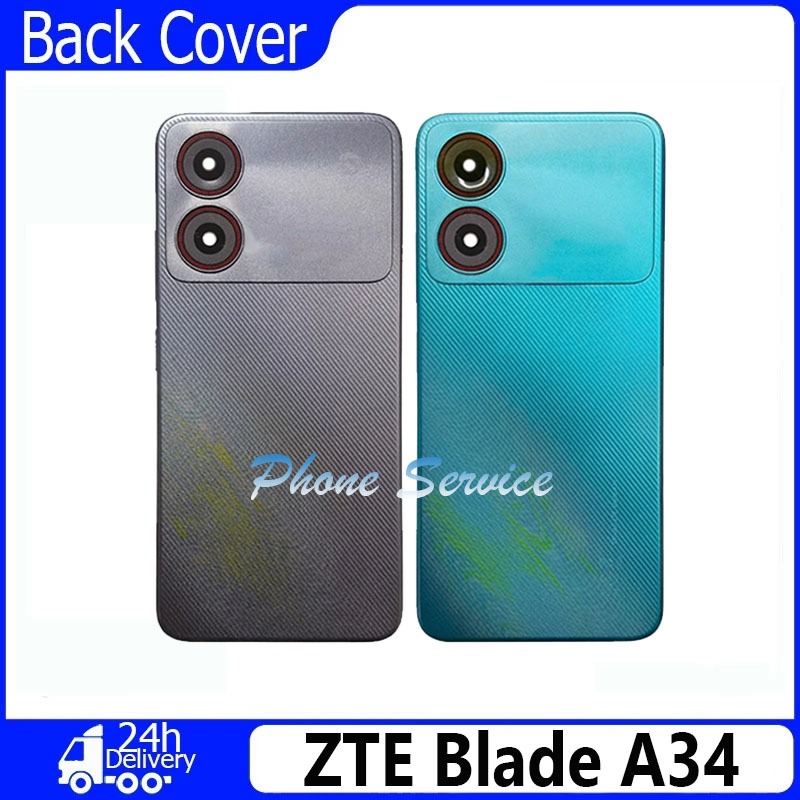 ฝาหลัง (back cover) กระจกด้านหลัง สําหรับ ZTE Blade A34