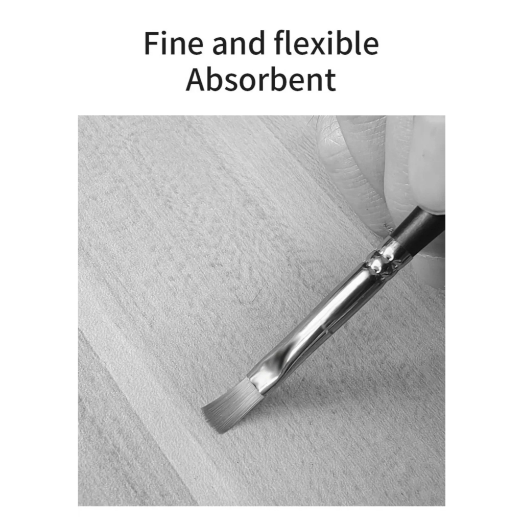 Stedi - พู่กันขนละเอียด ปลายแหลม ปลายแบน สำหรับงานโมเดล Model Paint Brush - รูปที่ 3