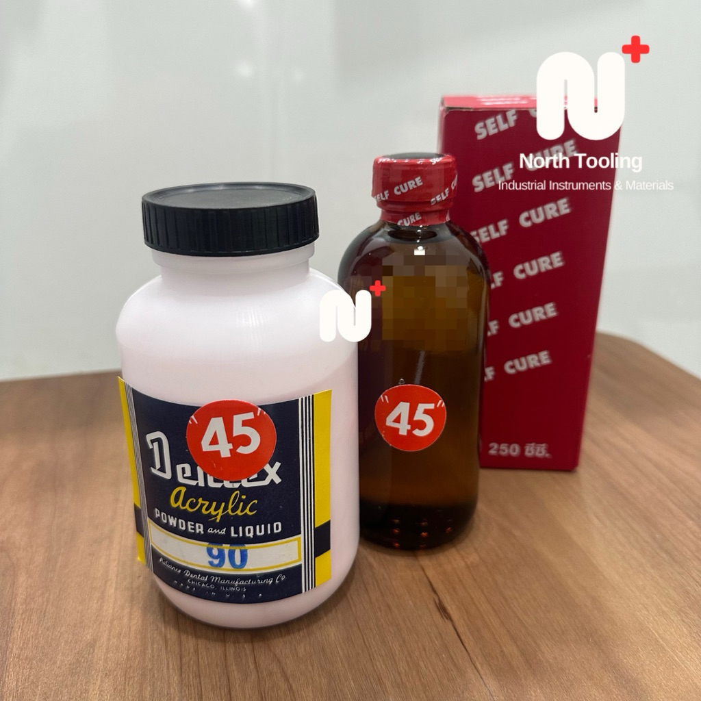 Dentex Acrylic Powder & Liquid (ชุดผง+น้ำยา) อะคริลิก Self-Cure คุณภาพสูง สำหรับงานละเอียดและงานทั่วไป