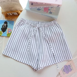 Daily Shortsกางเกงขาสั้นลายทาง สไตล์มินิมอล ใส่สบายทุกวัน ฟรีไซส์