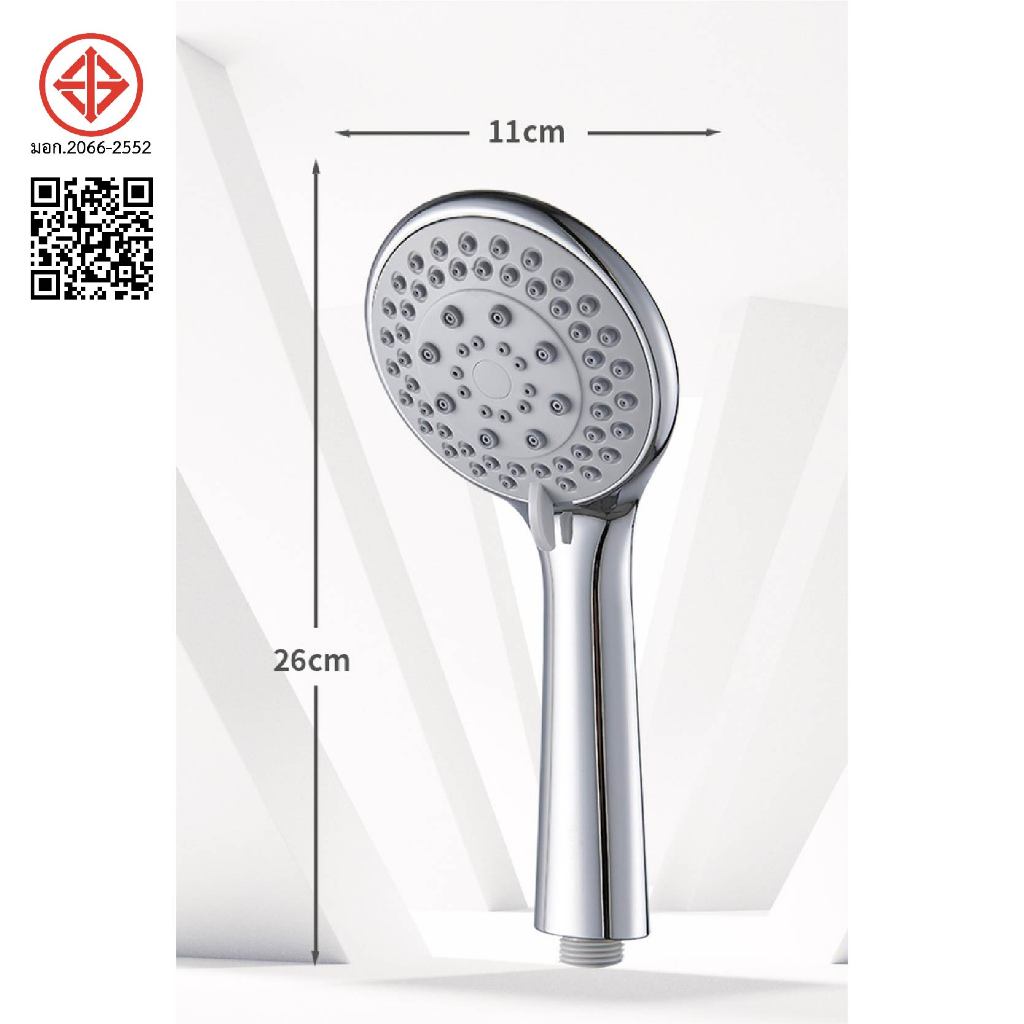 ฝักบัว ชุดฝักบัว ฝักบัวอาบน้ำ ห้องน้ำ ครบชุด หน้ากว้าง 11cm สวยงาม คงทน ปรับระดับได้ 5 ระดับ - รูปที่ 3