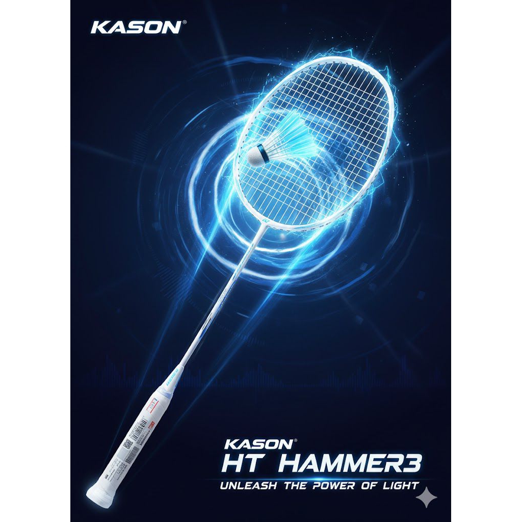ไม้แบดมินตัน Kason รุ่น HT Hammer3 5U White