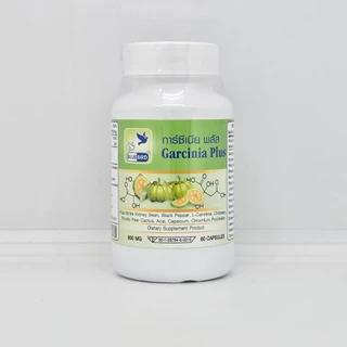 การ์ซีเนีย พลัส Garcinia Plus (ผลส้มแขก) ตรา บลูเบิร์ด ขนาด 600 มิลลิกรัม 60 แคปซูล