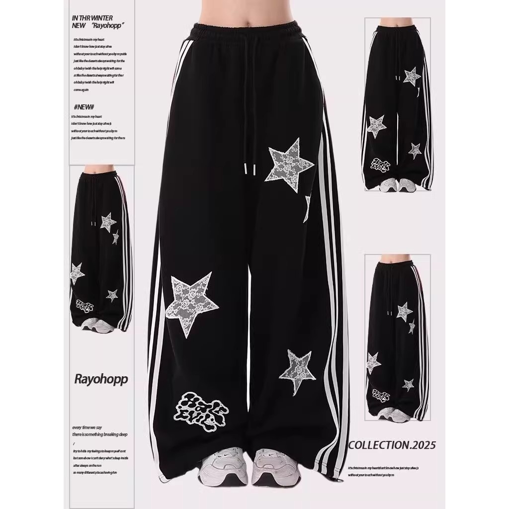 กางเกงลำลอง เรียบง่ายและทันสมัย ​​สไตล์ฮาราจูกุ แฟชั่นญี่ปุ่นแบบมีศิลปะ สบายๆ มีสไตล์ และใช้งานได้หลากหลาย