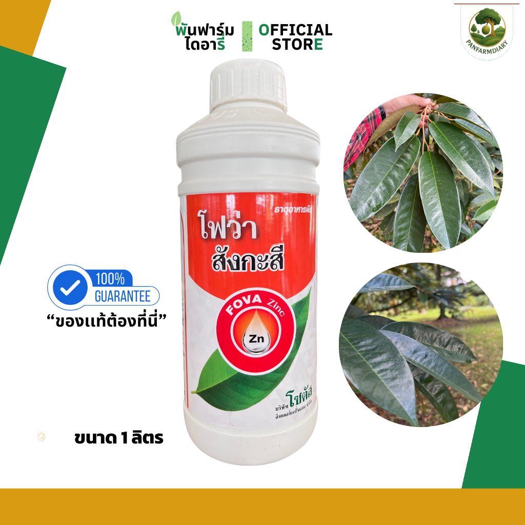 โฟว่าสังกะสี ขนาด 1 ลิตร ส่งเสริมให้พืชเเข็งเเรงโดยเฉพาะช่วงทำใบ เเละ ช่วยปรับสมดุลพืช