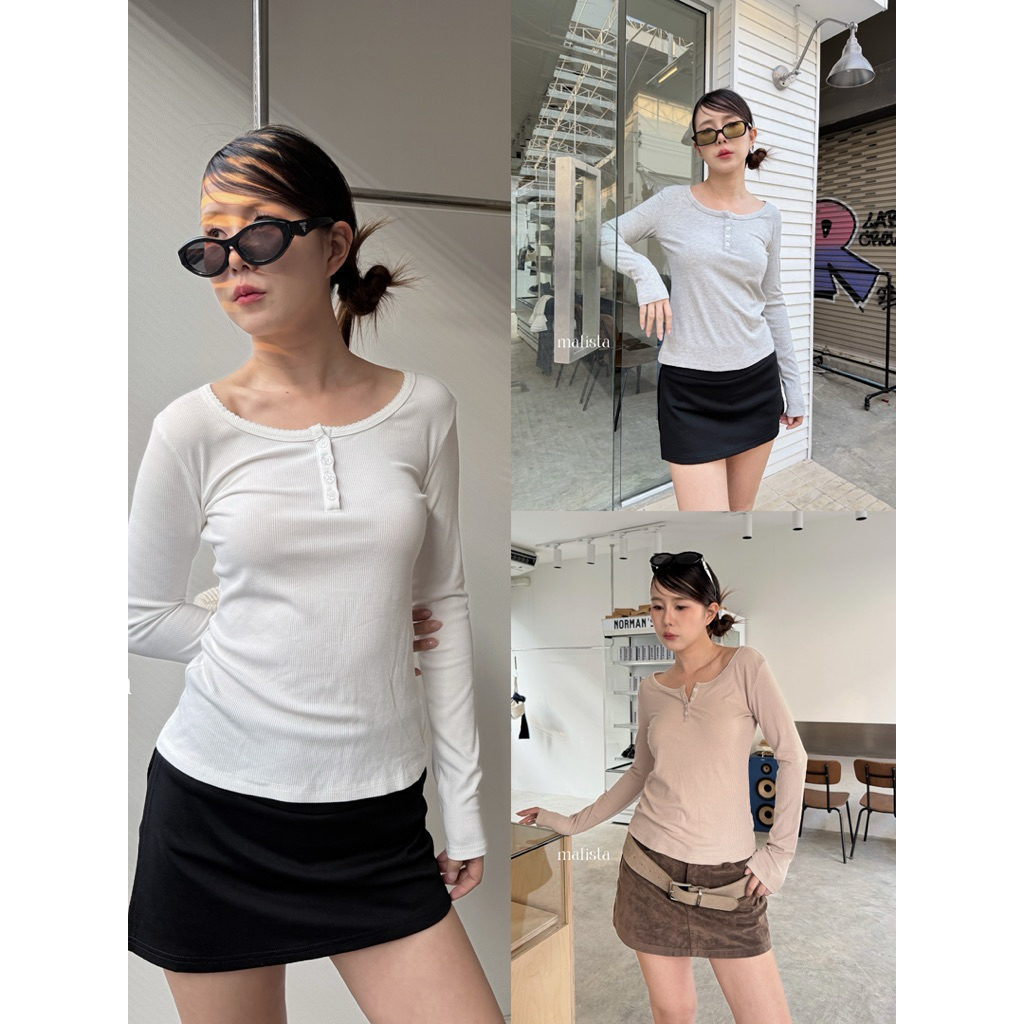 MALISTA - FiFi Rip Top เสื้อแขนยาวผ้ายืด