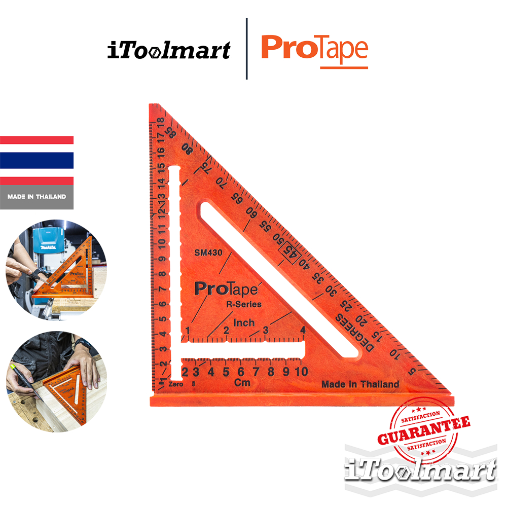 PROTAPE สเกลเมตริก SM430 ฉากสามเหลี่ยม ความยาว 220 มม.