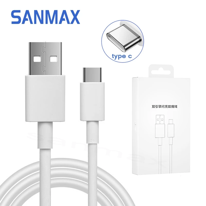 sanmax สายชาร์จ typec ชาร์จเร็ว fastcharging type-c 3A max(รับประกัน 1 ปี)สำหรับ vivo iqoo nex