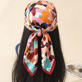 P&Pส่งไว! ผ้าโพกหัวขนาดผ้าพันคอ70x70ลายคลาสสิค classic scarf luxury brand สไตล์เกาหลี