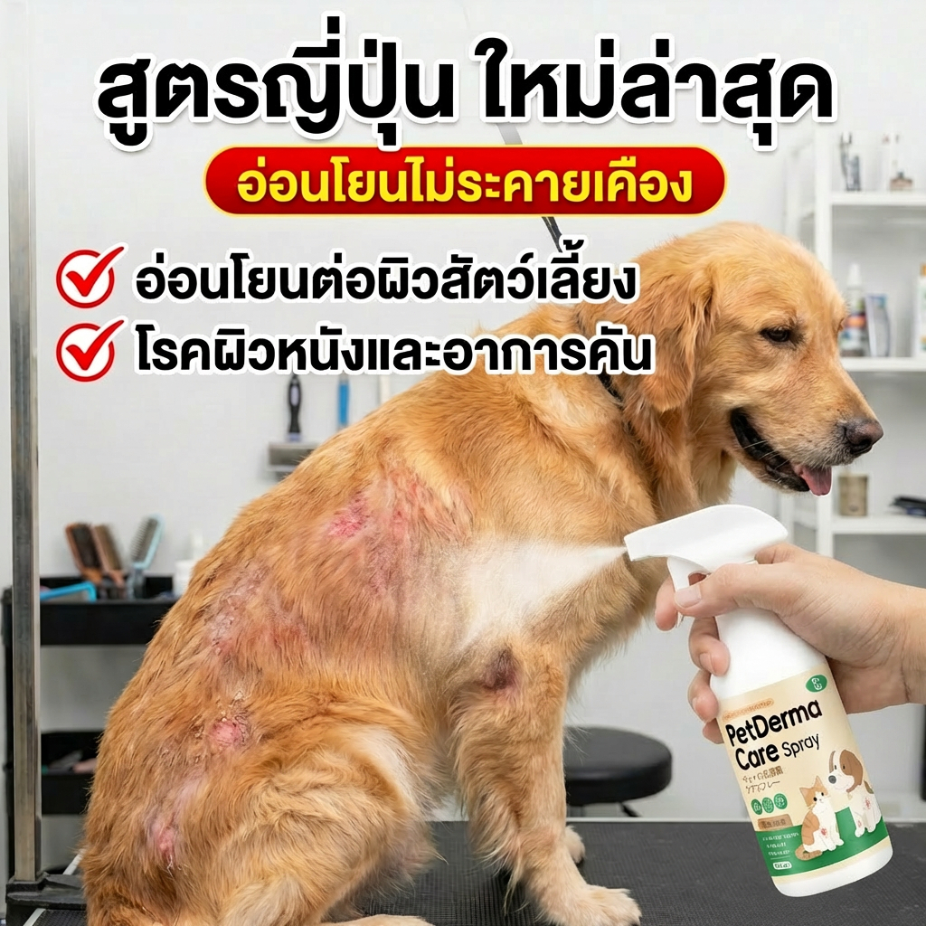 🐶แนะนำโดยสัตวแพทย🐱สเปรย์ผิวหนังสัตว์เลี้ยง ขี้เรื้อน เชื้อราแมว เกลื้อน 510ml สูตรธรรมชาติ ปลอดภัย