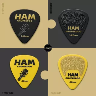 ปิ๊กกีตาร์ HAM CHUPEEDOO PICK signature ปิ๊กกันลื่น วัสดุทนทาน แข็งแรง เหมาะสำหรับการตีคอร์ดปิ๊กกิ้ง