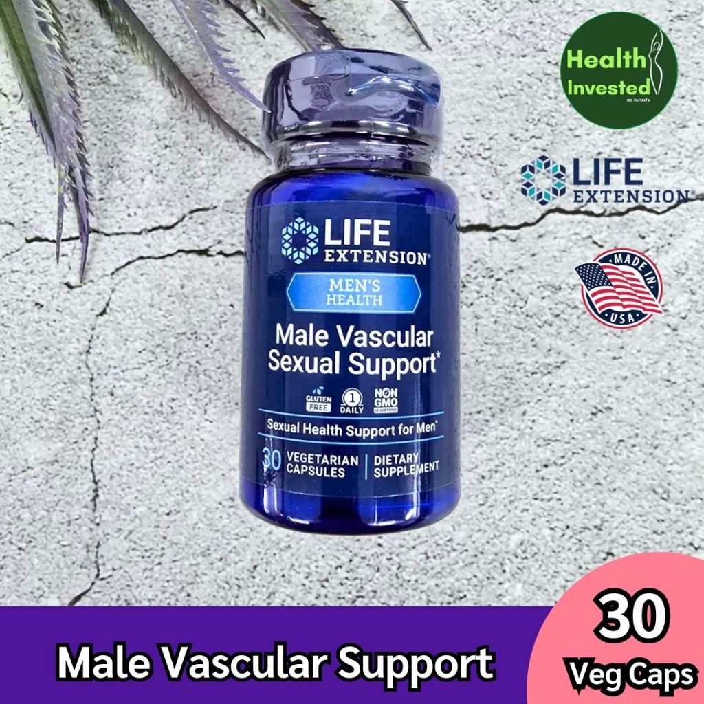 <Life Extension> Male Vascular Support 30 Vegetarian Capsules ผลิตภัณฑ์เสริมอาหาร สำหรับผู้ชาย