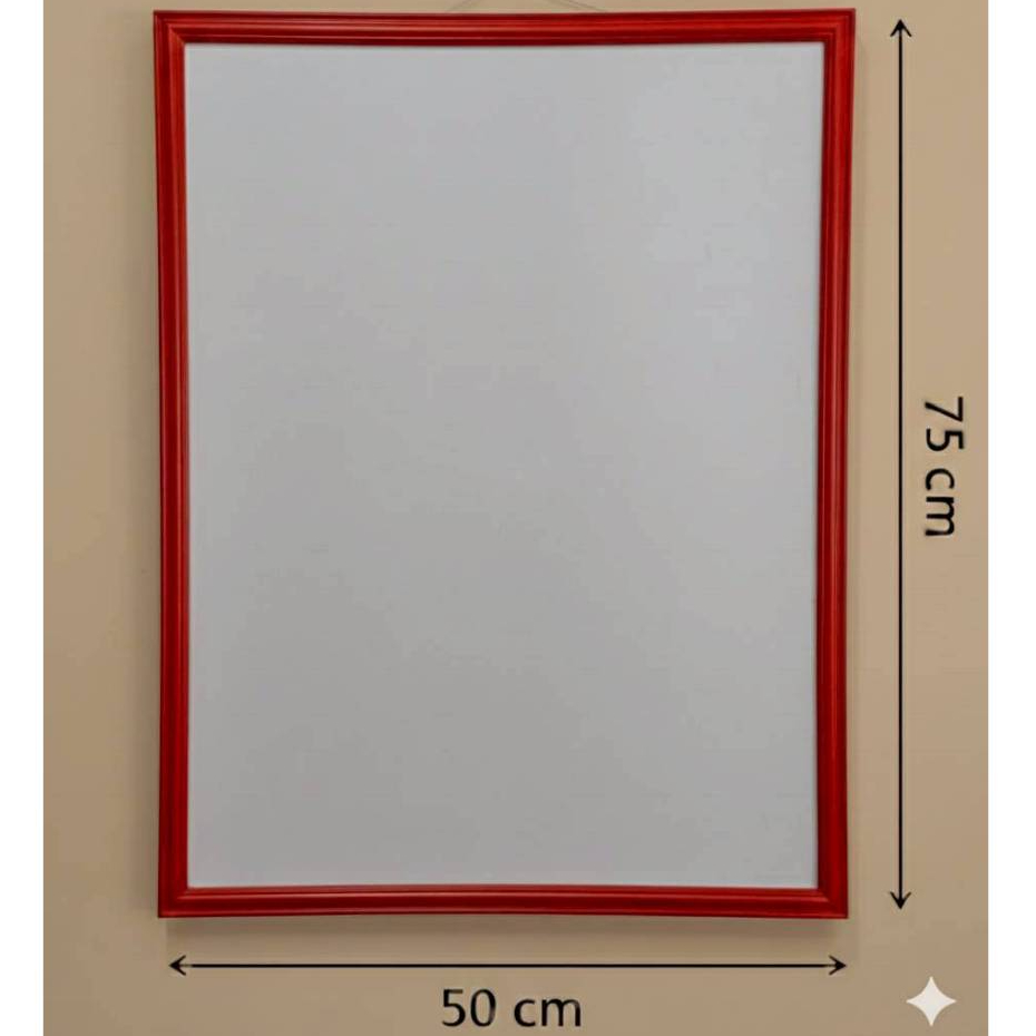 กรอบรูปสีเเดง75x50cm. กรอบรูป75x50cm.สีเเดง กรอบรูปภาพ กรอบรูปใส่จิ๊กซอว์ เเบบเเขวนผนัง ได้ทั้งเเนวต